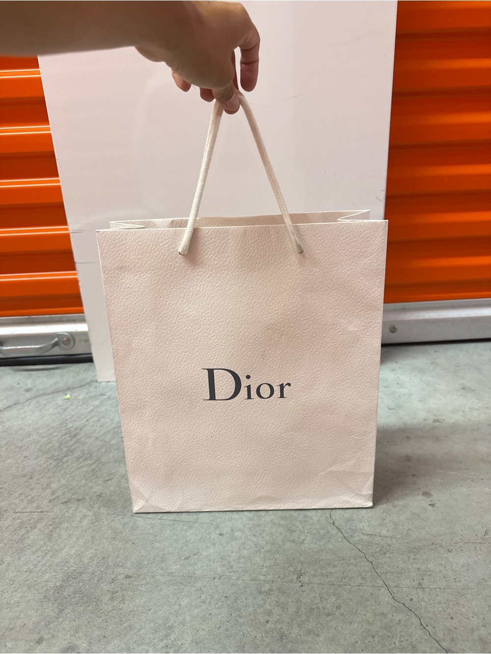 Authentic Dior Shopping Bag – White Luxury Gift Bag